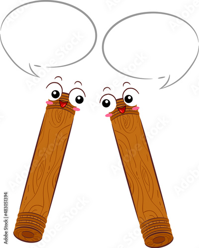Mascot Claves Speech Bubble...