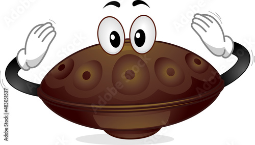 Mascot Steel Hand Pan Illus...