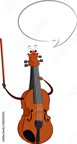 Mascot Viola Speech Bubble ...