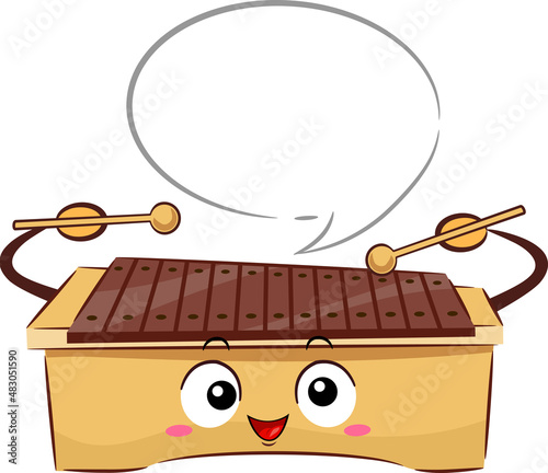 Mascot Xylophone Speech Bub...