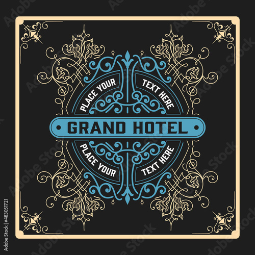 Western card with vintage style