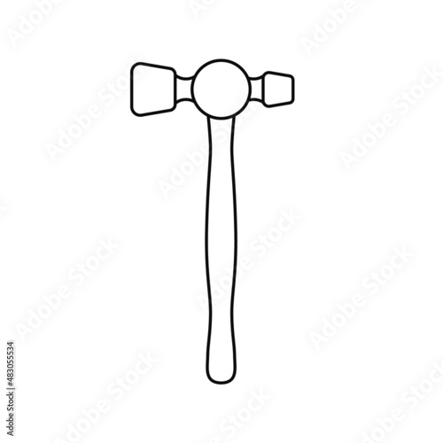 Hammer icon isolated on white background. Vector gavel illustration.