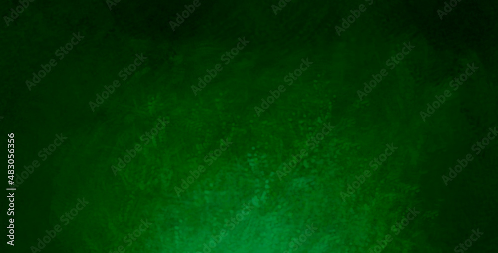 The scuffed green texture of a cement or concrete wall . Dark abstract background with cracks and scuffs
