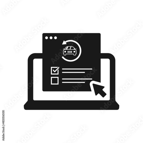 Online check car history report icon