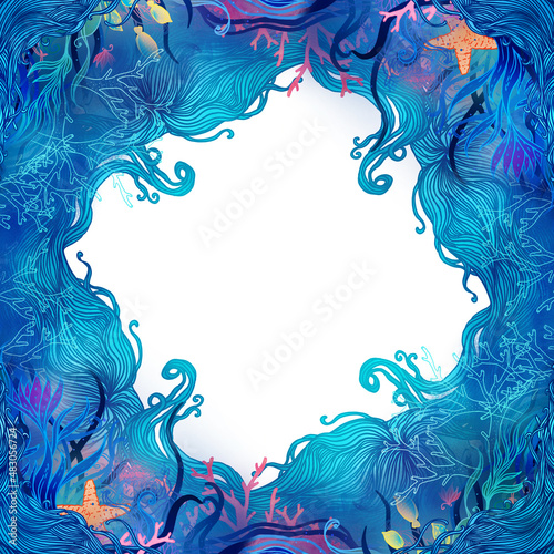Elegant underwater patterned frame