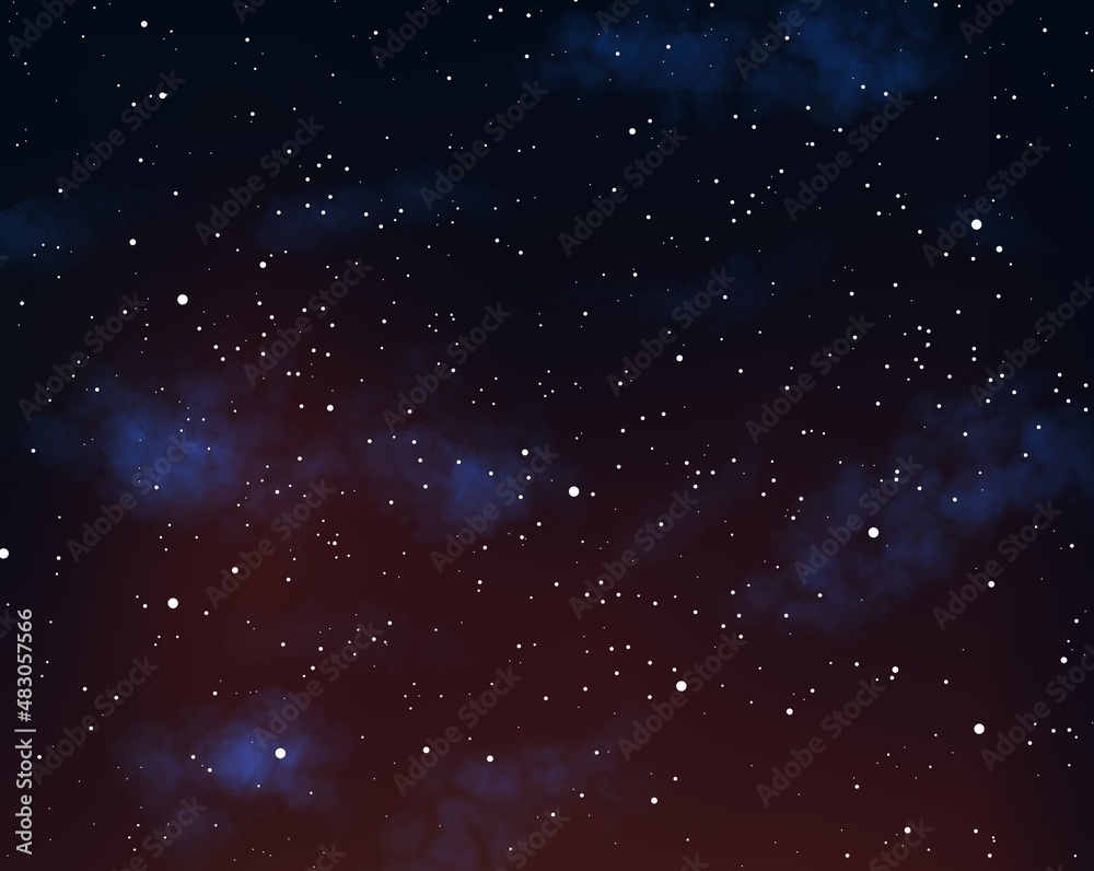 Obraz premium The photo of the Milky Way. Stars, constellations and galaxies in the black sky