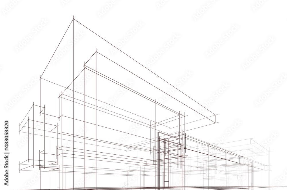 sketch of a house sketch of a house