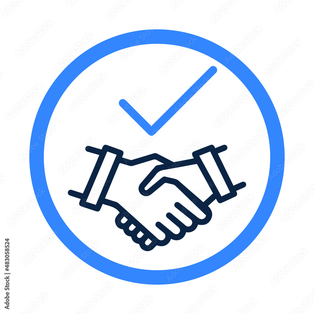 Business deal or success icon