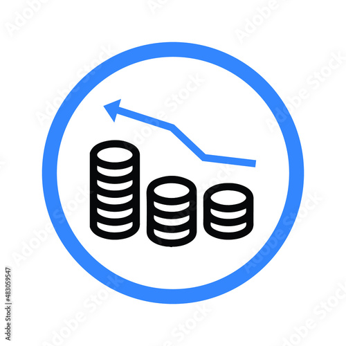 Business money or recession icon