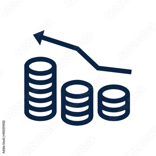 Business money or recession icon