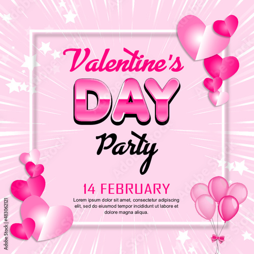 Valentaine's day party instagram post