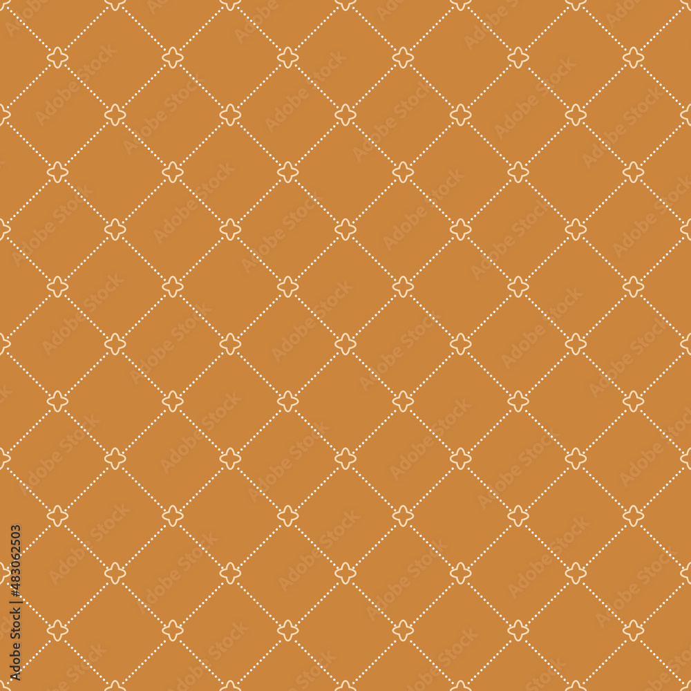 Naklejka premium Geometric dotted vector orange pattern. Seamless abstract modern texture for wallpapers and backgrounds