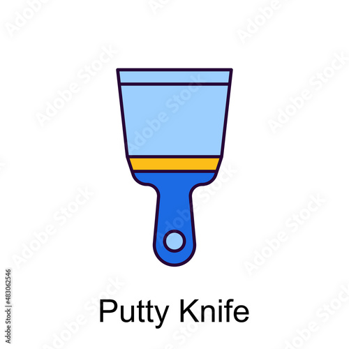 Putty Knife vector Filled Outline Icon Design illustration. Home Improvements Symbol on White background EPS 10 File