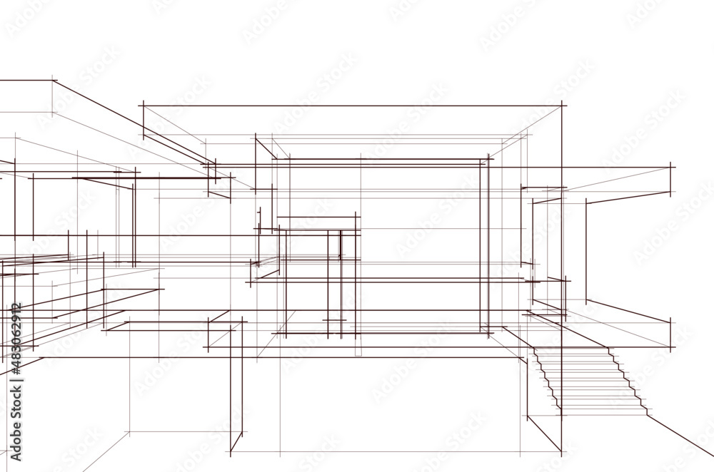 Fototapeta premium sketch of a house
