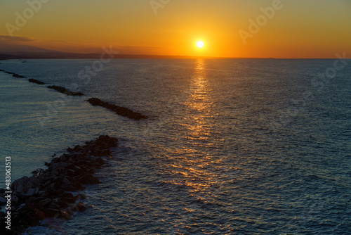Beach of Termoli, city in Campobasso province, Molise, Italy