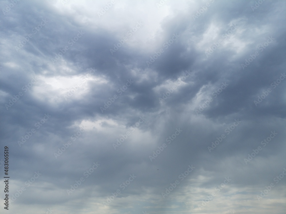 fluffy clouds and beautiful sky background