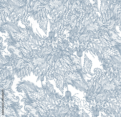 Seamless black lace pattern