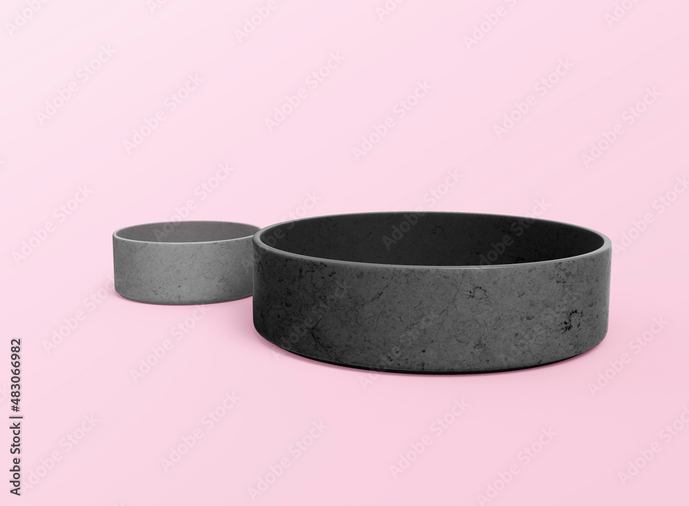 Two Black Pet Bowls Mockup Two Black Pet Bowls Mockup
