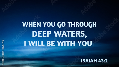 Motivational and encouraging bible word with dark color background. christian faith