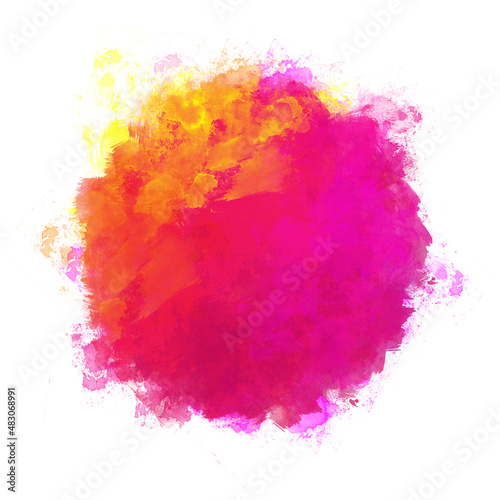 Abstract artistic beautiful colorful bright watercolor spot hand painted back...