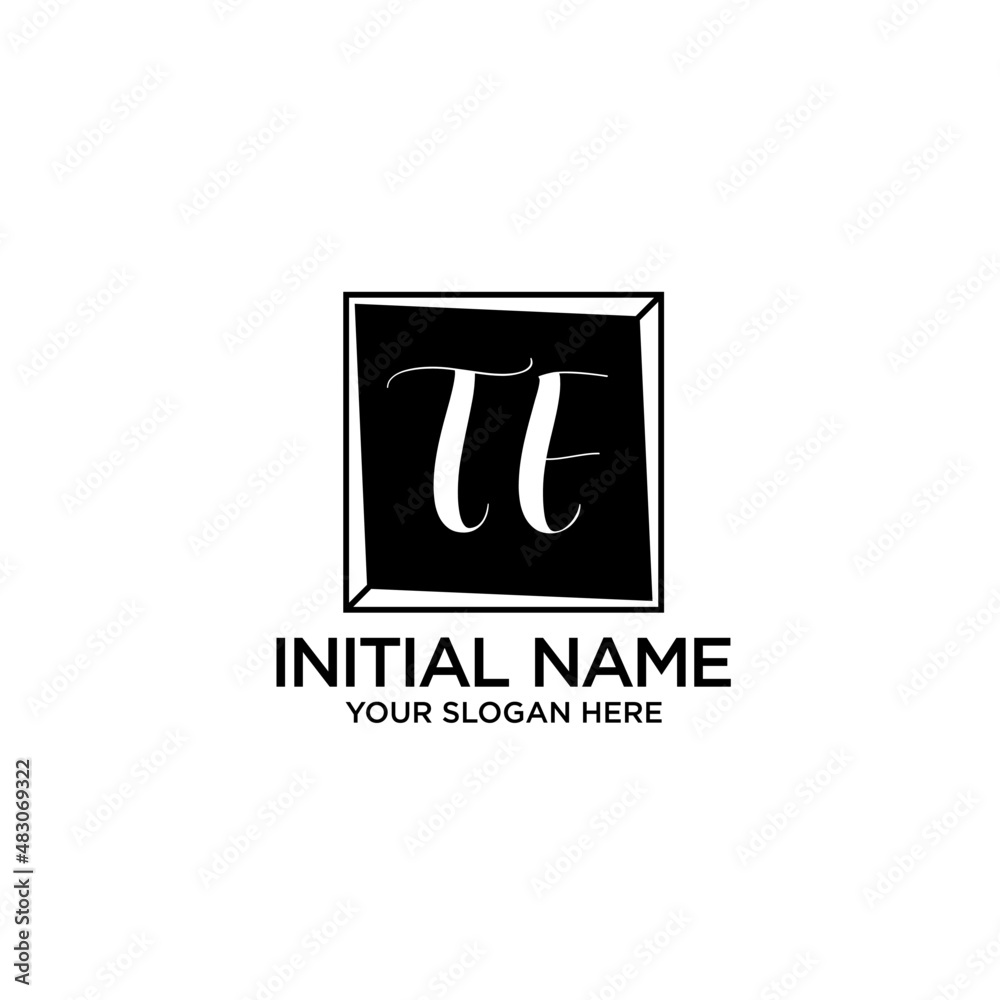 TE monogram logo template vector TE monogram logo template vector