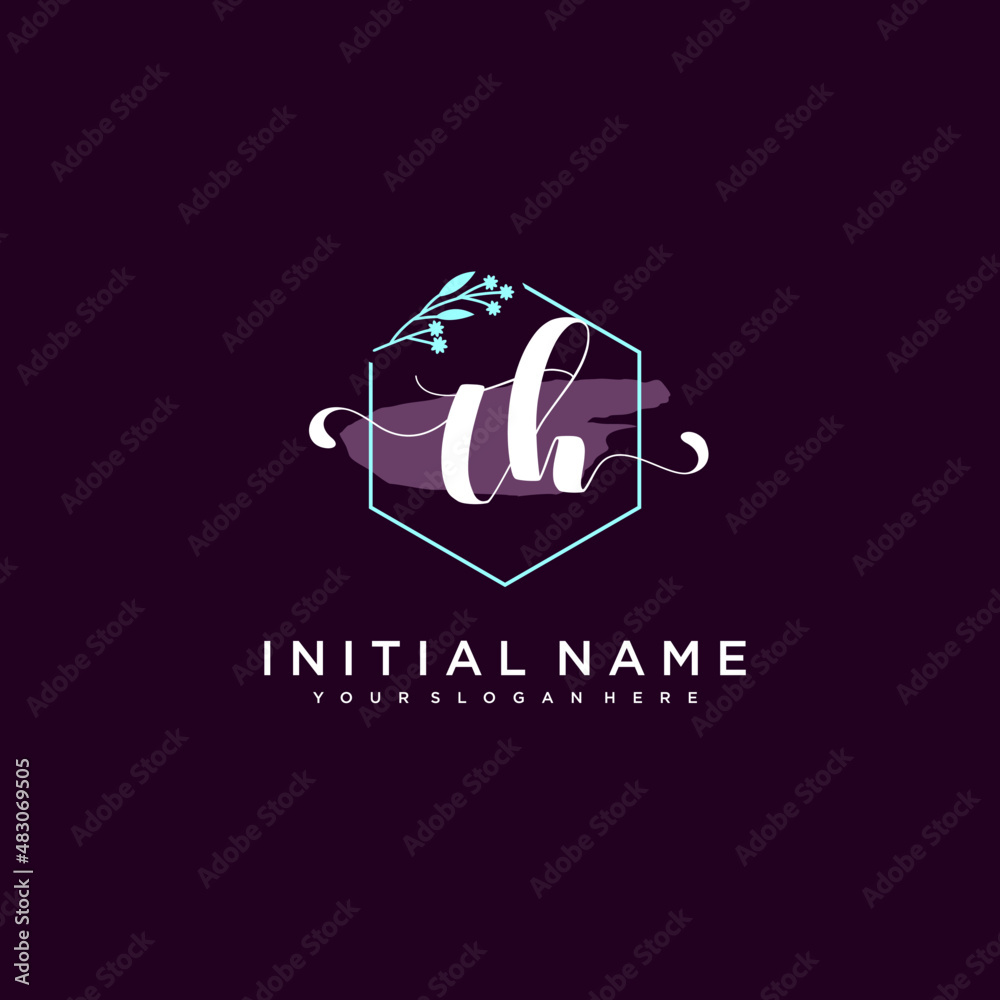 TH Beautiful handwriting logo or wedding monograms collection TH Beautiful handwriting logo or wedding monograms collection