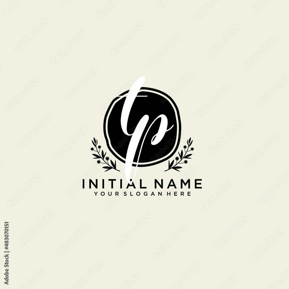 TP monogram logo template vector TP monogram logo template vector