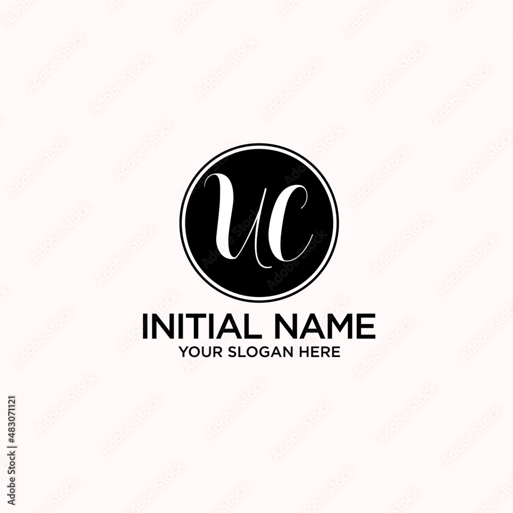 UC monogram logo template vector