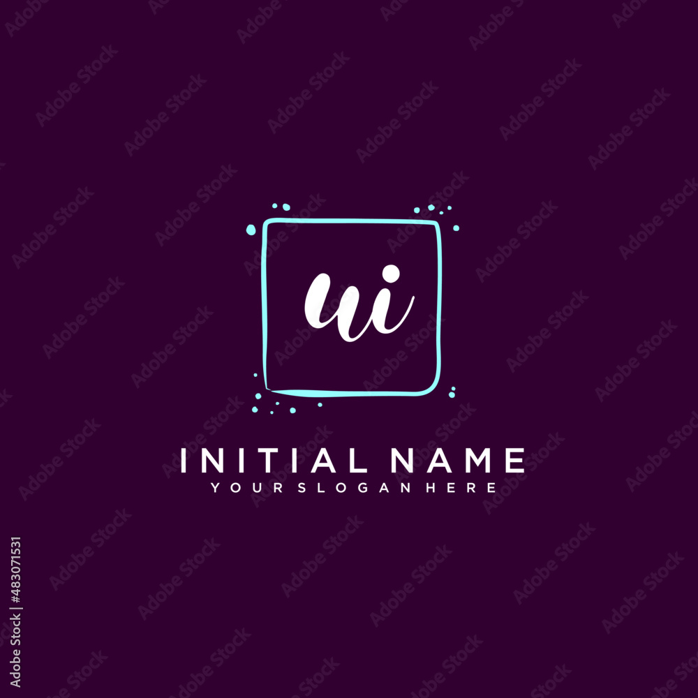 UI monogram logo template vector UI monogram logo template vector