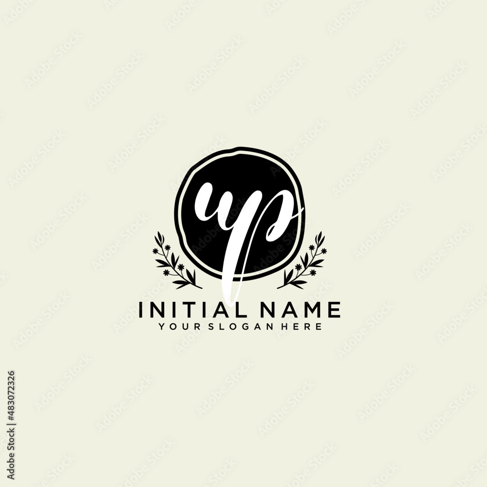 UP monogram logo template vector
