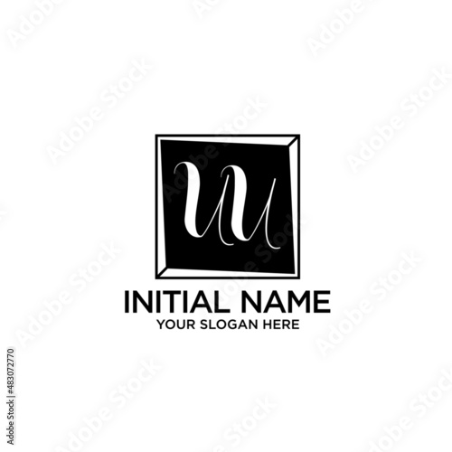 UU monogram logo template vector