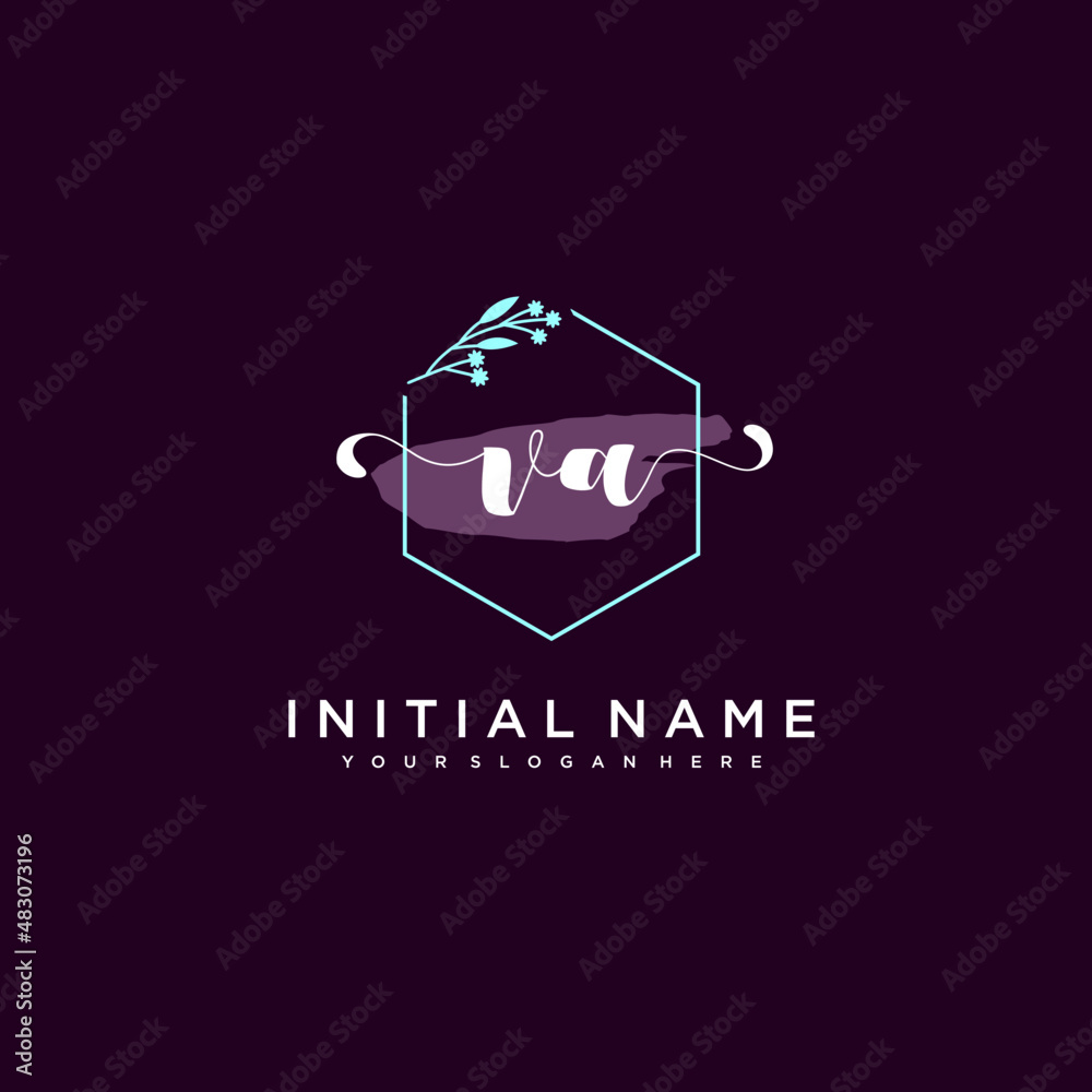 VA Beautiful handwriting logo or wedding monograms collection