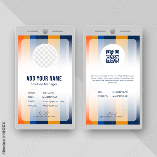 Company id card design template