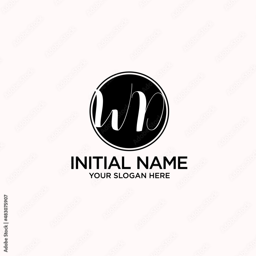WD monogram logo template vector WD monogram logo template vector
