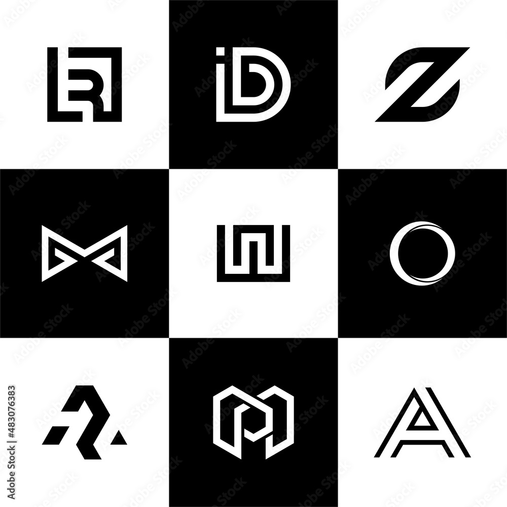 Initial Set of monogram logo design inspiration Initial Set of monogram logo design inspiration