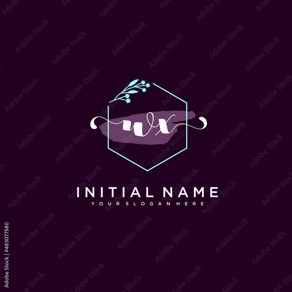 WX Beautiful handwriting logo or wedding monograms collection WX Beautiful handwriting logo or wedding monograms collection