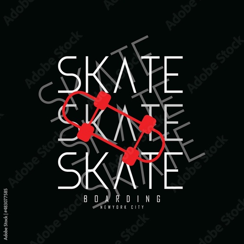 SKATEBOARD illustration typography. perfect for t shirt design