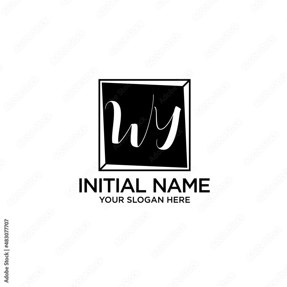 WY monogram logo template vector WY monogram logo template vector