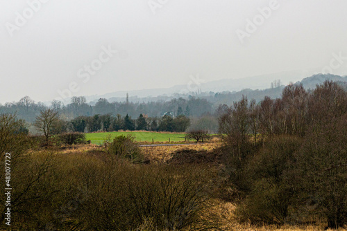 Fields and forests outside of Heywood, Greater Manchester, England
