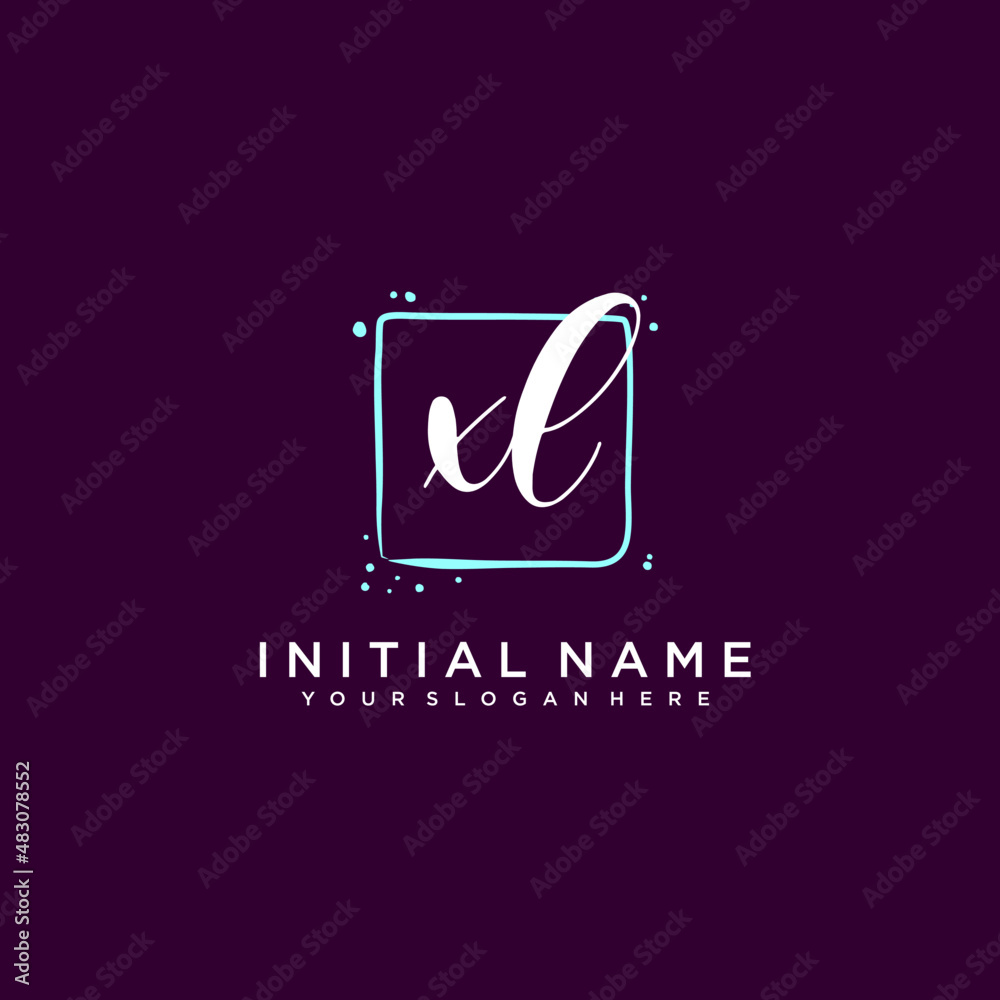 XL monogram logo template vector XL monogram logo template vector