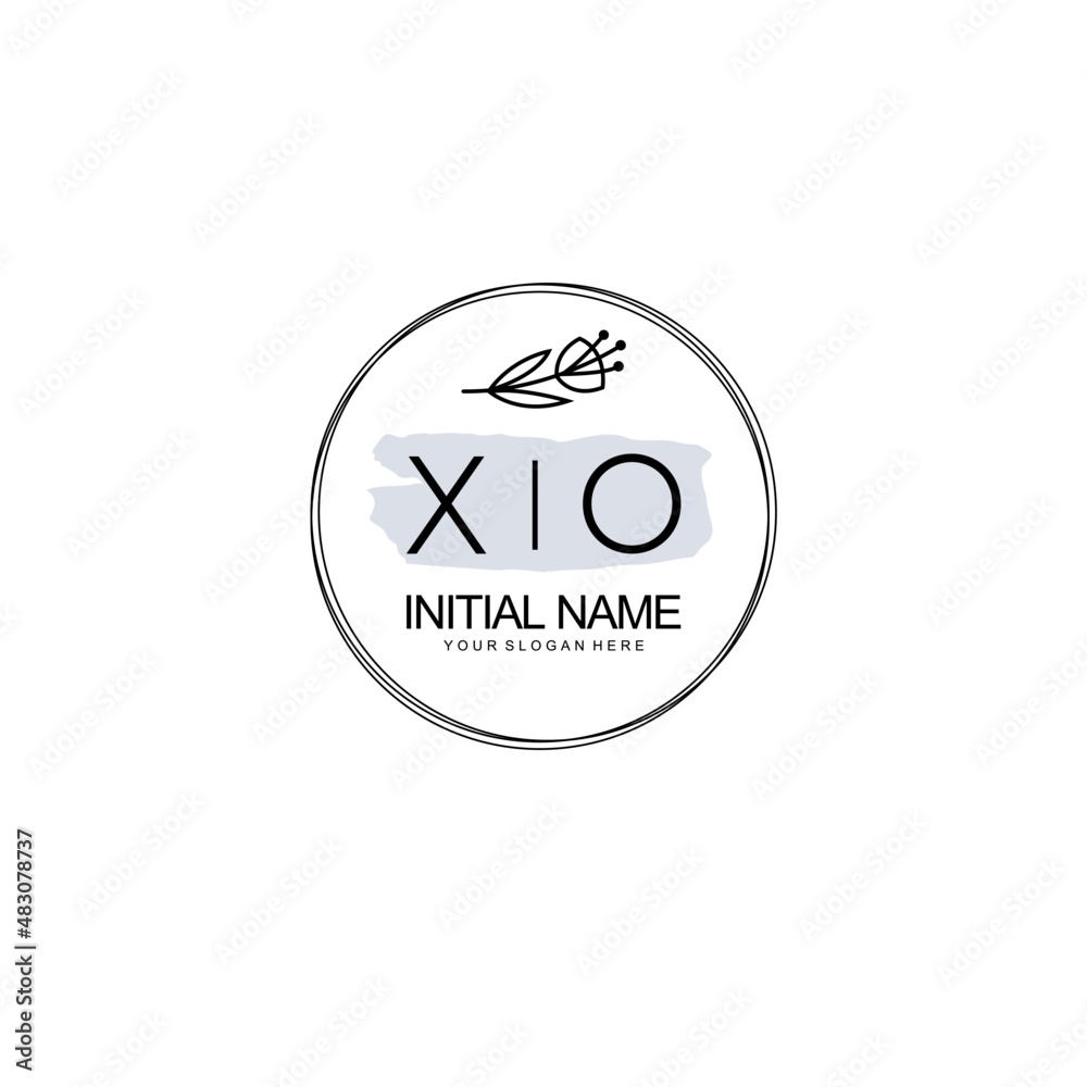 XO Hand drawn wedding monogram logo XO Hand drawn wedding monogram logo