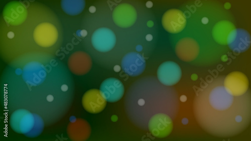 Transparent circular colored lights on a gradient background. Vector stock illustration.