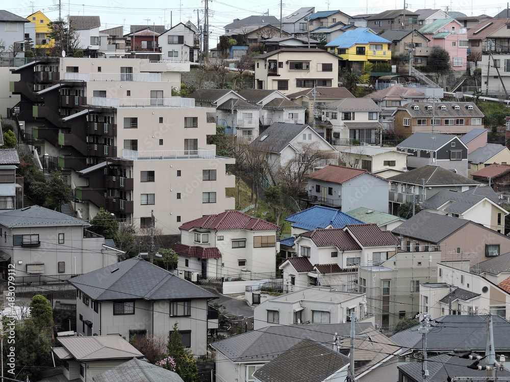 Fototapeta premium 斜面の住宅地