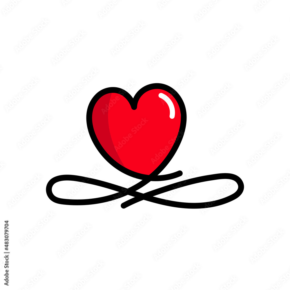 Hand drawn love heart minimal concept. Dodle hearts. Vector illustration Hand drawn love heart minimal concept. Dodle hearts. Vector illustration