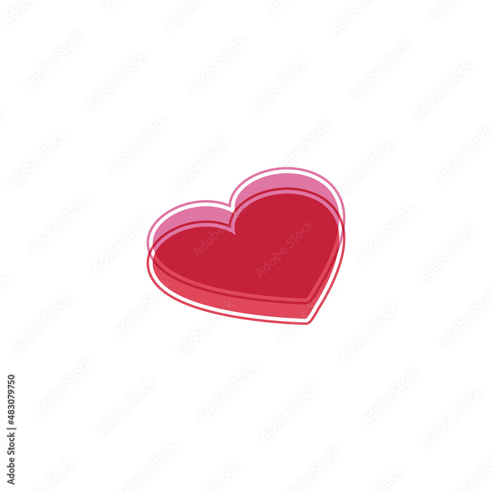 Love heart minimal concept. Vector illustration Love heart minimal concept. Vector illustration