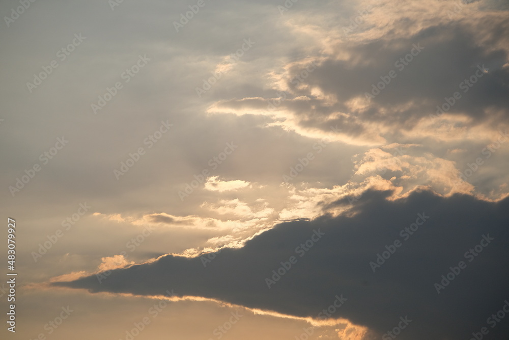 Abstract sunshine sunset sky and clouds background