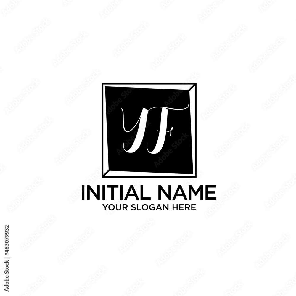 YF monogram logo template vector YF monogram logo template vector