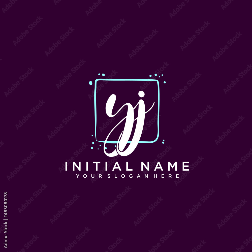 YJ monogram logo template vector YJ monogram logo template vector