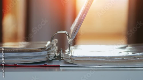 A shot of document case on a table 