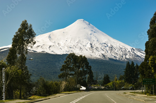 Osorno volcano view from the road photo